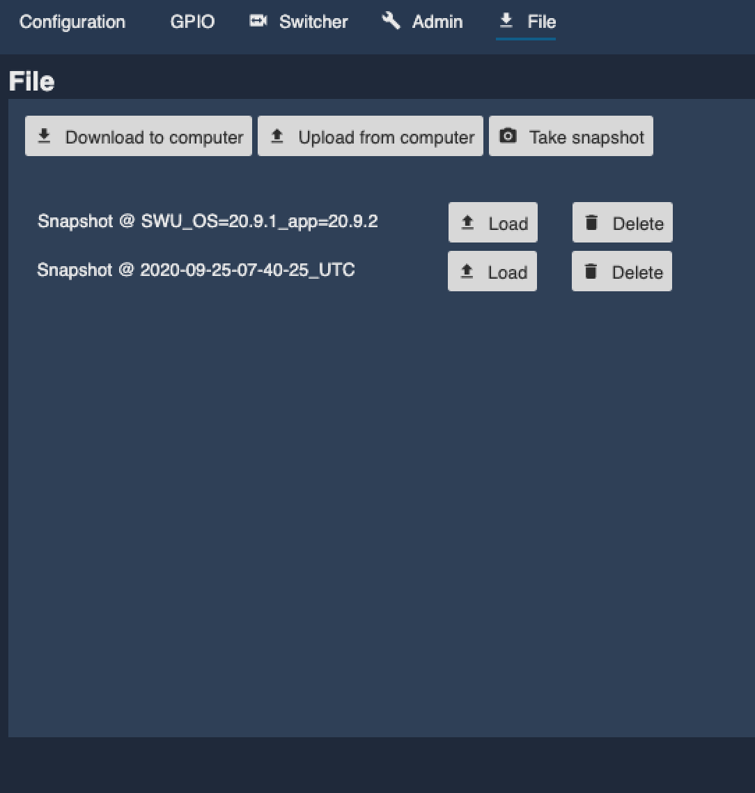 cyanview-support-manual-configuration-web-ui-gui-files-backup-snapshot