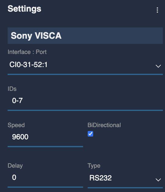 AJA RovoCam bus setup