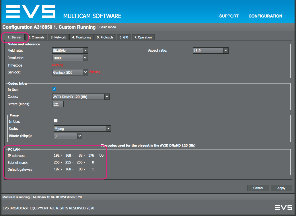 cyanview-support-integration-evs-Hypermotion-configuration-server-gui-IP