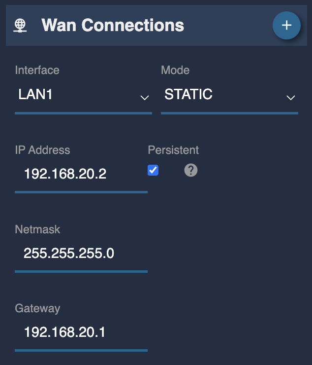 Haivision Aviwest Encoder RCP static WAN setup